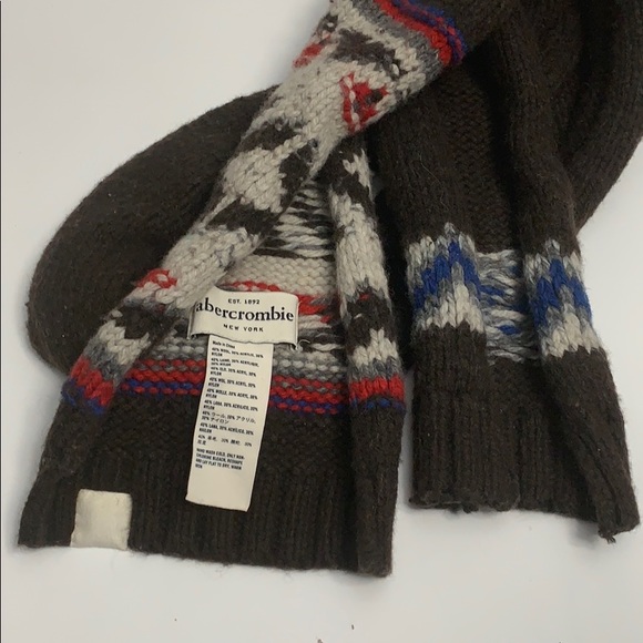 Abercrombie Boys 40% wool scarf about 7” x 63” - Picture 5 of 6